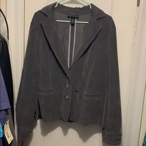 Lane Bryant Grey Corduroy Blazer